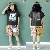 日本直送F.O.KIDS PEANUTS Collaboration Fade  Patterns  Tee HLY & CHOCCICO