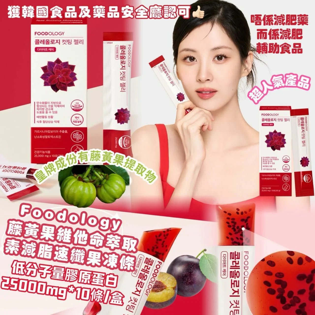 Foodology 藤黃果維他命萃取素減脂速纖果凍條 - HLY &amp; CHOCCICO