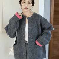 日本直送FREAK'S STORE Back Color Snap Knit Cardigan HLY & CHOCCICO