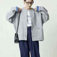 日本直送FREAK'S STORE Back Color Snap Knit Cardigan HLY & CHOCCICO