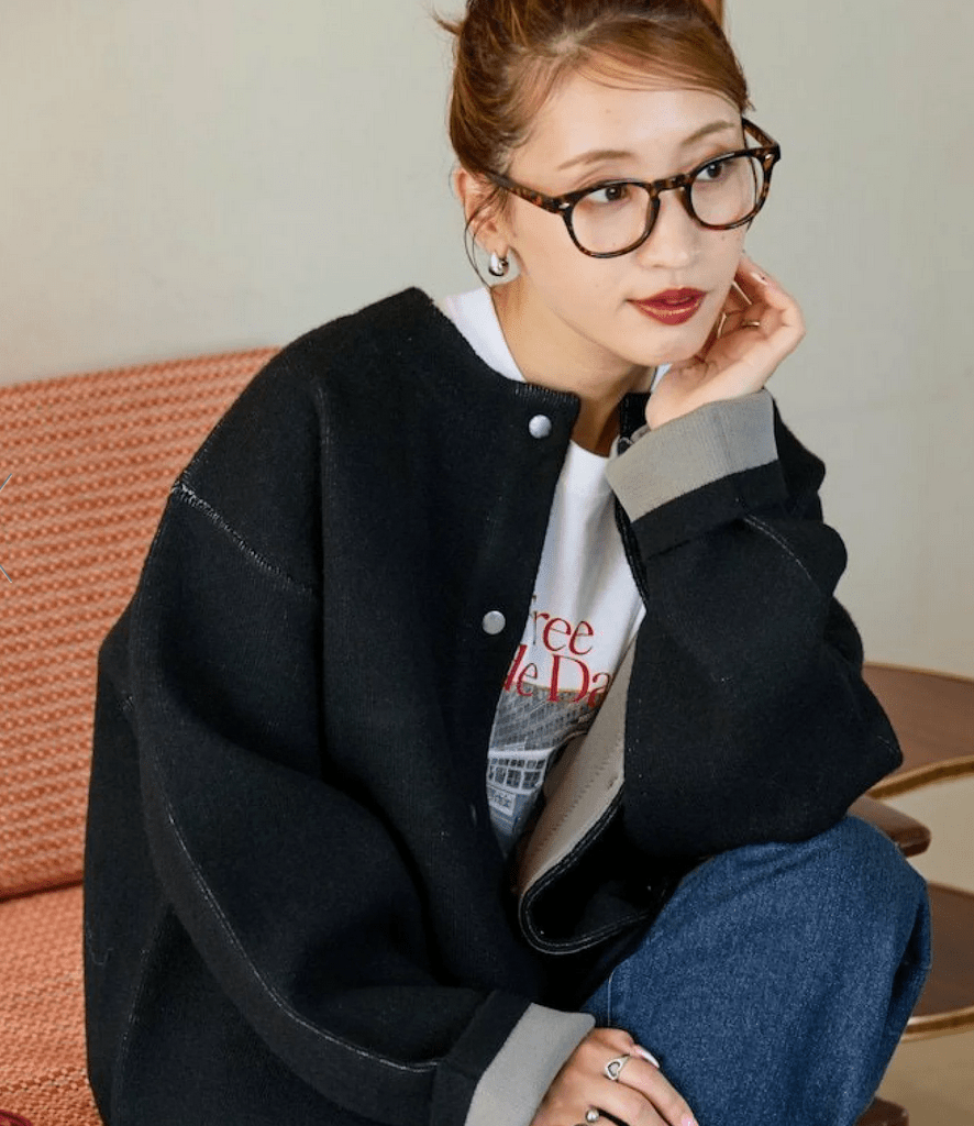 日本直送FREAK'S STORE Back Color Snap Knit Cardigan HLY & CHOCCICO
