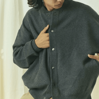 日本直送 限量版 FREAK'S STORE SweatLike Knit Crew Neck Snap Cardigan - HLY & CHOCCICO