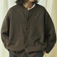 日本直送 限量版 FREAK'S STORE SweatLike Knit Crew Neck Snap Cardigan - HLY & CHOCCICO