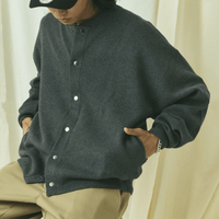 日本直送 限量版 FREAK'S STORE SweatLike Knit Crew Neck Snap Cardigan - HLY & CHOCCICO