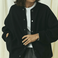 日本直送 限量版 FREAK'S STORE SweatLike Knit Crew Neck Snap Cardigan - HLY & CHOCCICO