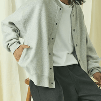 日本直送 限量版 FREAK'S STORE SweatLike Knit Crew Neck Snap Cardigan - HLY & CHOCCICO