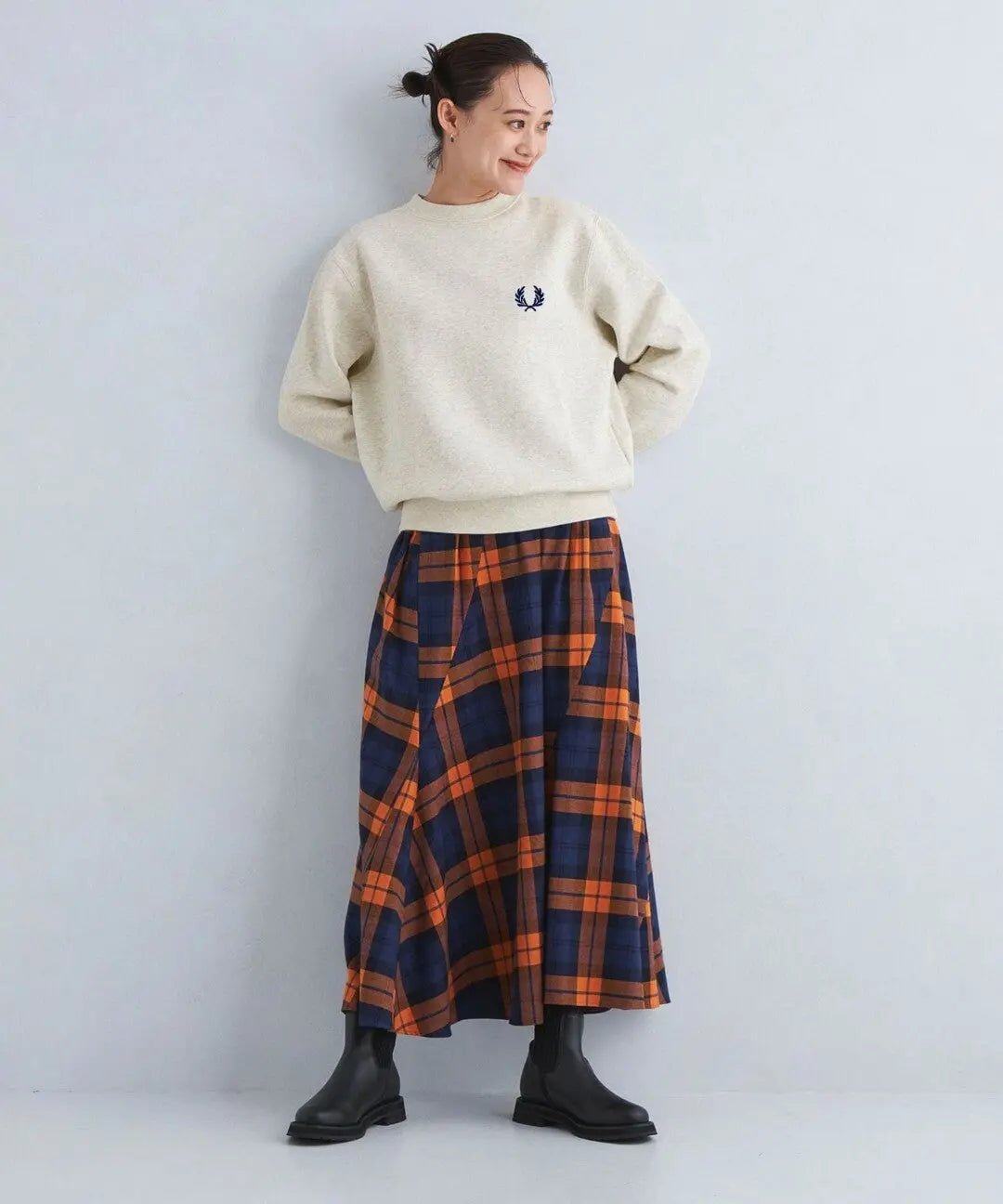 FRED PERRY logo embroidery crew neck sweatshirt HLY & CHOCCICO