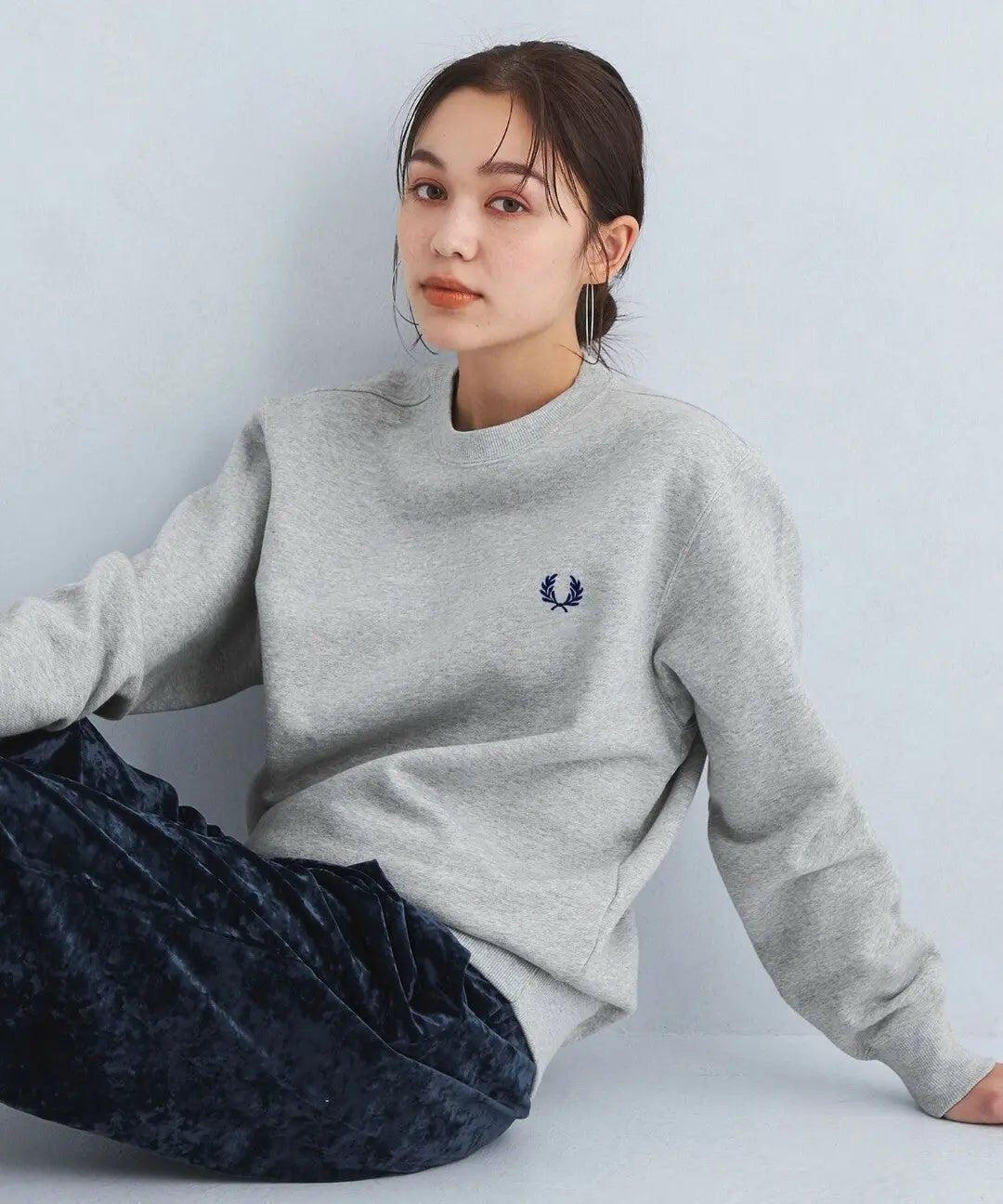 FRED PERRY logo embroidery crew neck sweatshirt HLY & CHOCCICO