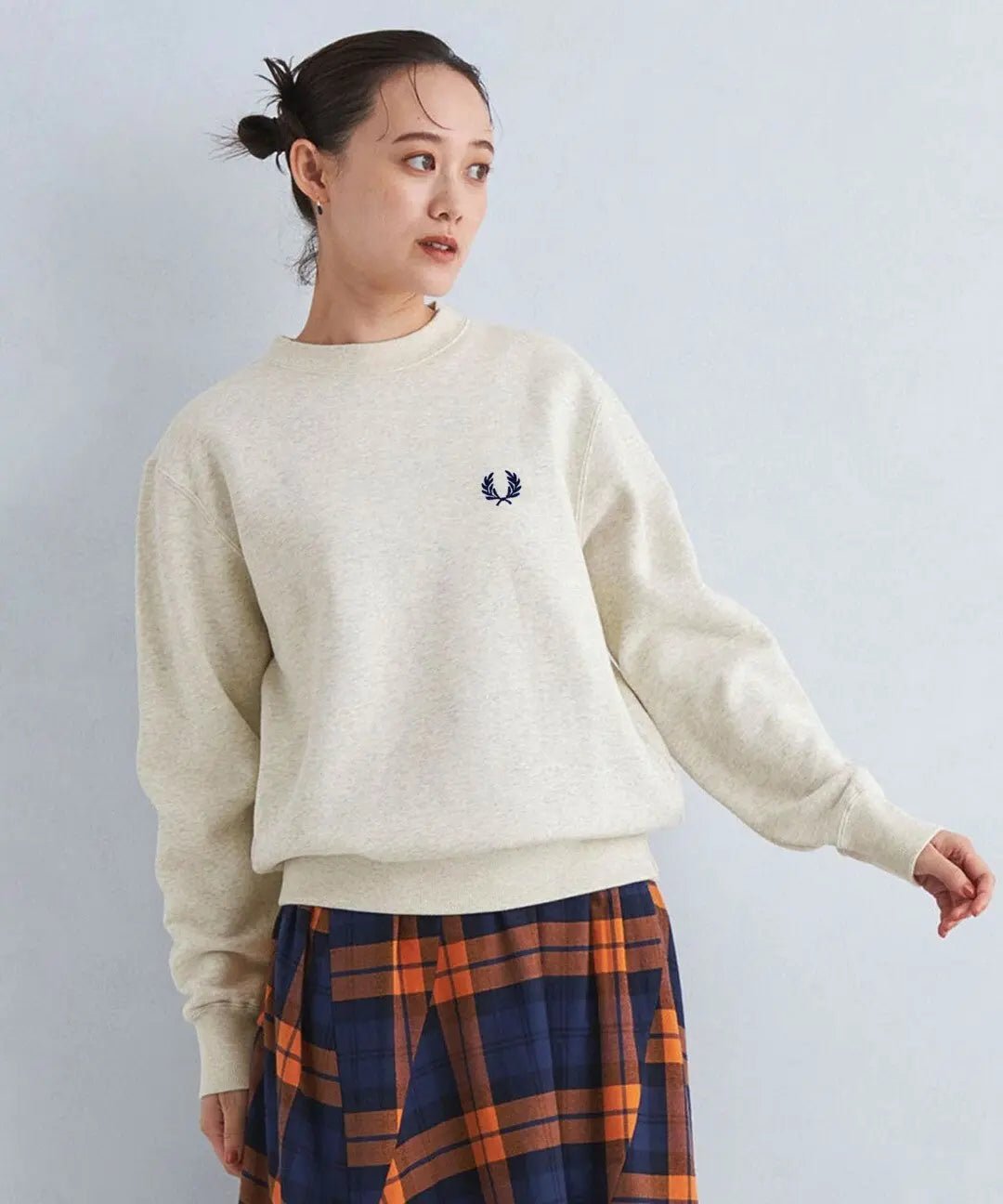 FRED PERRY logo embroidery crew neck sweatshirt HLY & CHOCCICO