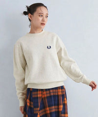 FRED PERRY logo embroidery crew neck sweatshirt HLY & CHOCCICO