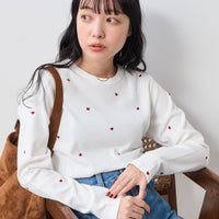 FS Mini Heart Embroidered Long Sleeve T-Shirt HLY & CHOCCICO