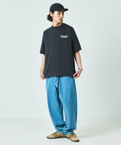 日本直送FS TIGER Big Silhouette Back Design Embroidery Crew Neck Tee HLY & CHOCCICO