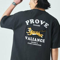 日本直送FS TIGER Big Silhouette Back Design Embroidery Crew Neck Tee HLY & CHOCCICO