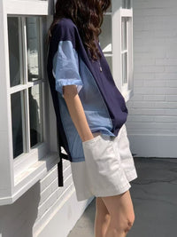 韓國直送Fusion Sleeve T-shirt - HLY & CHOCCICO