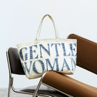 GentleWoman Signature Logo Canvas Tote Bag - Denim⭐ 要紙袋請備註📝 - HLY & CHOCCICO