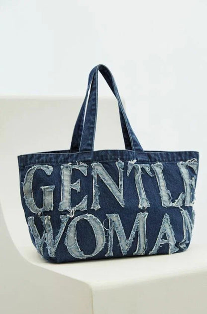 GentleWoman Signature Logo Canvas Tote Bag - Denim⭐ 要紙袋請備註📝 - HLY &amp; CHOCCICO
