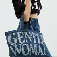 GentleWoman Signature Logo Canvas Tote Bag - Denim⭐ 要紙袋請備註📝 - HLY & CHOCCICO