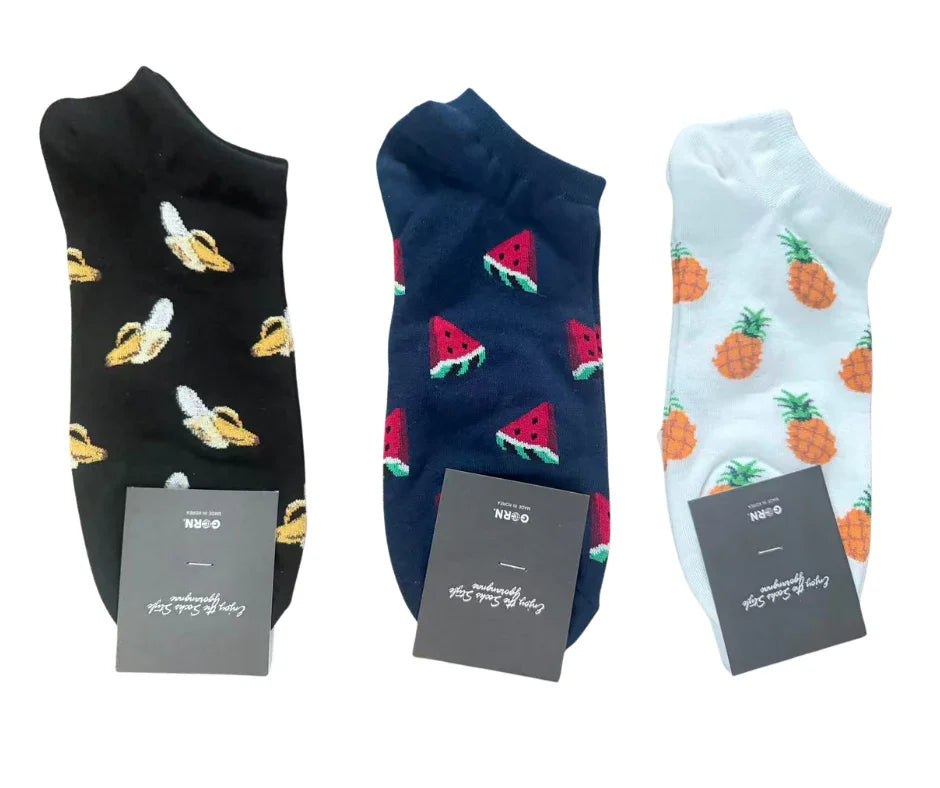 🌟現貨🌟韓國製Gorn Fruit Logo 襪 (1套3對) - HLY &amp; CHOCCICO
