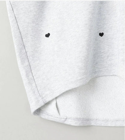 日本直送 Heart Embroidered Lining Sweat Pullover - HLY &amp; CHOCCICO