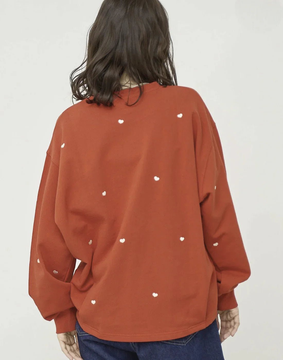 日本直送 Heart Embroidered Lining Sweat Pullover - HLY &amp; CHOCCICO