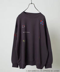 日本直送HELLO KITTY  MESSAGE Embroidery Sweatshirt HLY & CHOCCICO