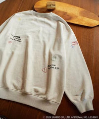 日本直送HELLO KITTY  MESSAGE Embroidery Sweatshirt HLY & CHOCCICO