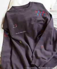 日本直送HELLO KITTY  MESSAGE Embroidery Sweatshirt HLY & CHOCCICO