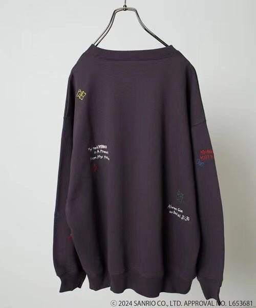 日本直送HELLO KITTY  MESSAGE Embroidery Sweatshirt HLY & CHOCCICO