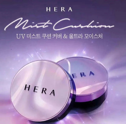 Hera UV MIST CUSHION COVER SPF50+/PA+++ 保濕遮瑕氣墊15g 21象牙色(保濕) (正裝+替換芯) - HLY &amp; CHOCCICO