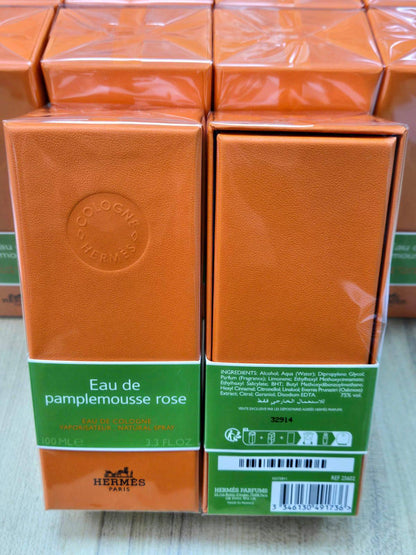 HERMES EAU DE PAMPLEMOUSSE ROSE EAU DE COLOGNE 100 ML - HLY &amp; CHOCCICO