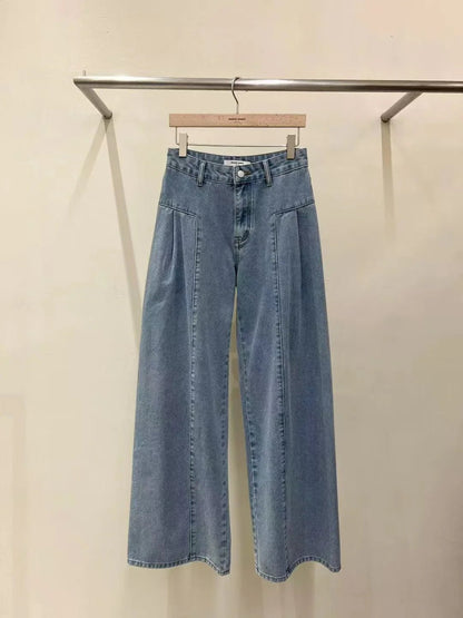 韓國直送High - Waisted Relaxed Jeans - HLY &amp; CHOCCICO