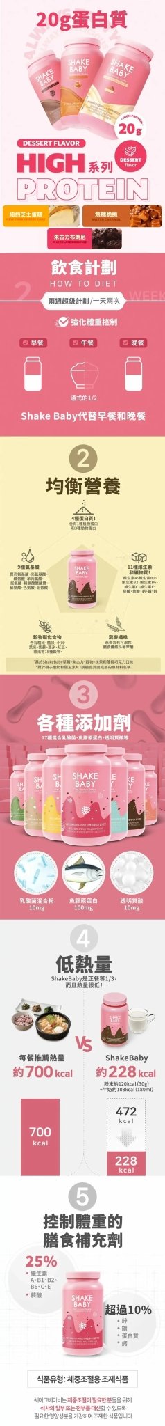 【一口價$190/瓶】🇰🇷韓國 Shake Baby 代餐奶昔 - HLY & CHOCCICO