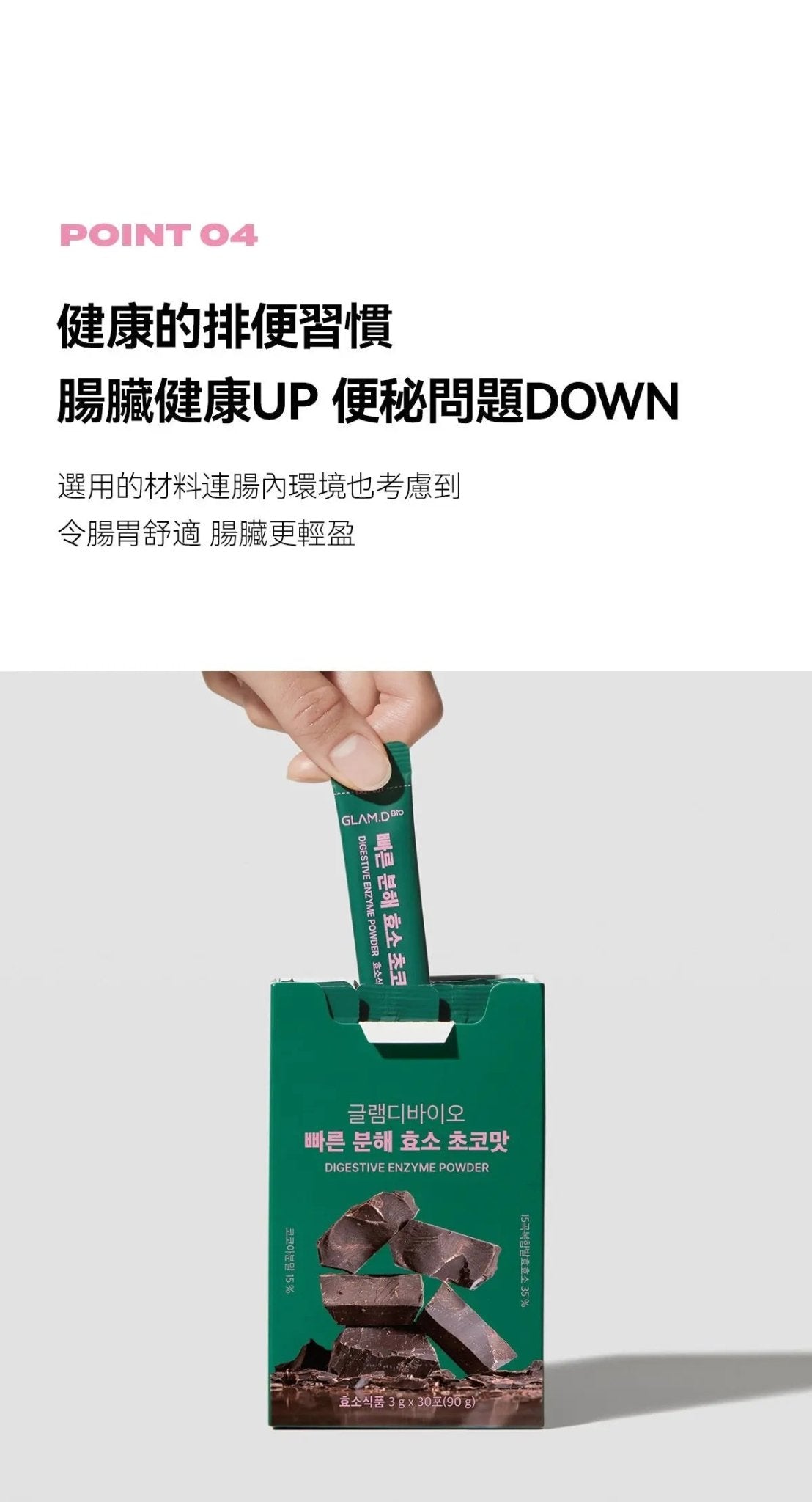 【一口價$185起/盒】GLAM.D 極速分解酵素 3g (1盒30包)  4款口味 - HLY & CHOCCICO