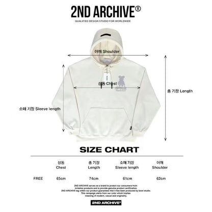 韓國直送🇰🇷 2ND ARCHIVE Lightning Checkered Bear Hoodies - HLY &amp; CHOCCICO