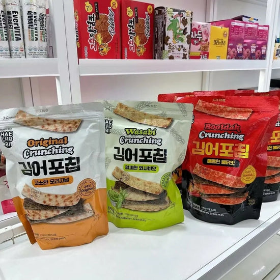 全新上市  韓國制紫菜脆魚片 (原味/火雞🌶辣味) 150G (1套2包，可混味)