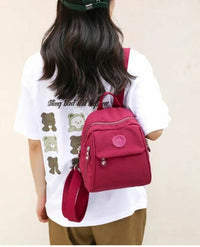 日系小清新純色雙肩小背包 *粉色,藍綠 缺貨* - HLY & CHOCCICO