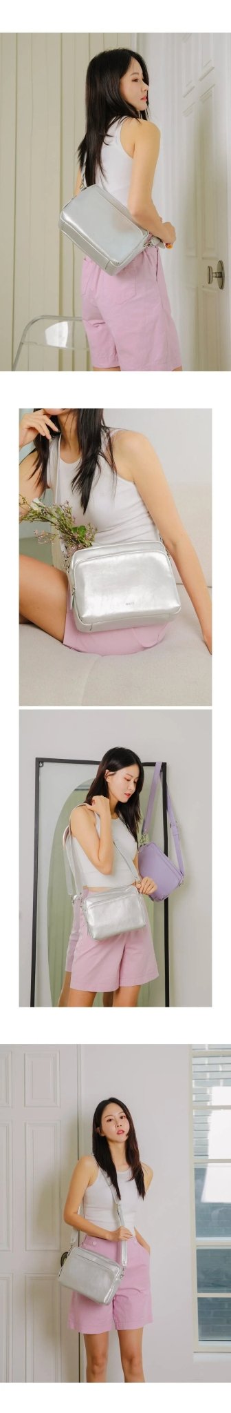 🇰🇷Direct from Korea🇰🇷 ROOTY R537 double-layer zippered crossbody bag