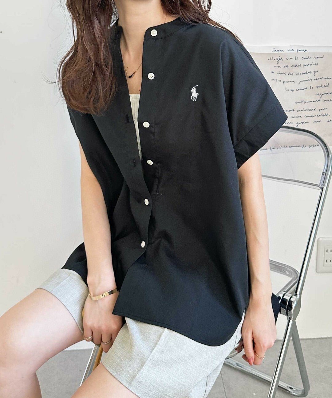 ASSN x GeeRA French Sleeve Shirt Tops - 2 Color - HLY &amp; CHOCCICO