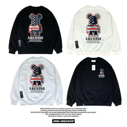 韓國直送🇰🇷 2ND ARCHIVE American Scotch Teddy Bear Sweatshirt HLY &amp; CHOCCICO