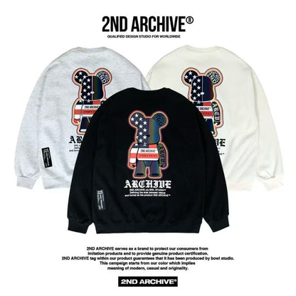 韓國直送🇰🇷 2ND ARCHIVE American Scotch Teddy Bear Sweatshirt HLY &amp; CHOCCICO