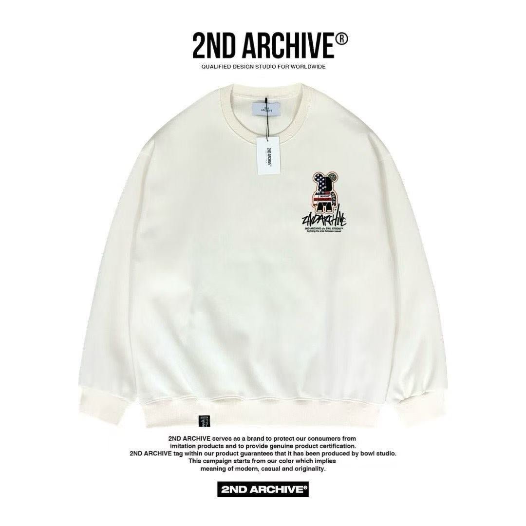 韓國直送🇰🇷 2ND ARCHIVE American Scotch Teddy Bear Sweatshirt HLY &amp; CHOCCICO