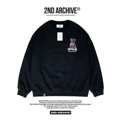 韓國直送🇰🇷 2ND ARCHIVE American Scotch Teddy Bear Sweatshirt HLY &amp; CHOCCICO