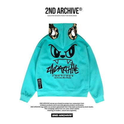 韓國直送🇰🇷 2ND ARCHIVE Angry Camo Bear Pulhood Zip -up HLY &amp; CHOCCICO