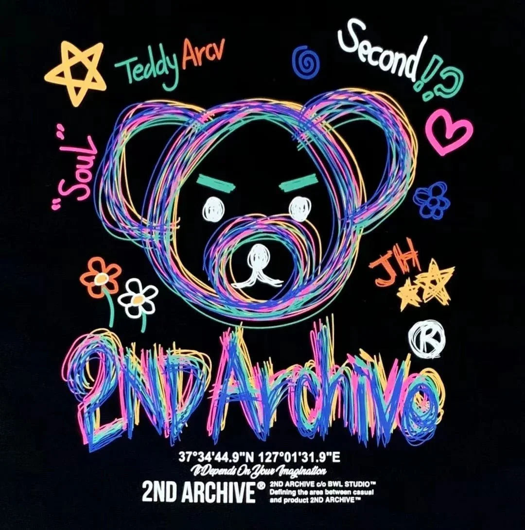 韓國直送🇰🇷 2ND ARCHIVE Art Bear Tee - 4 Color - HLY &amp; CHOCCICO