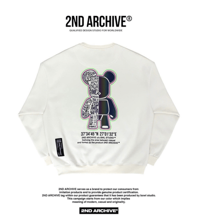 韓國直送🇰🇷 2ND ARCHIVE Aurora Half Bear Sweatshirt HLY &amp; CHOCCICO