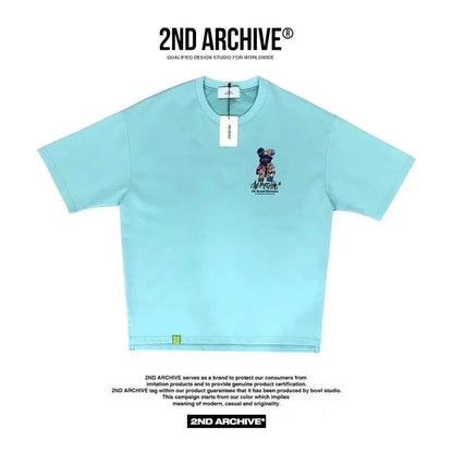 韓國直送🇰🇷 2ND ARCHIVE Bear flower T-shirt - 4 Color - HLY &amp; CHOCCICO