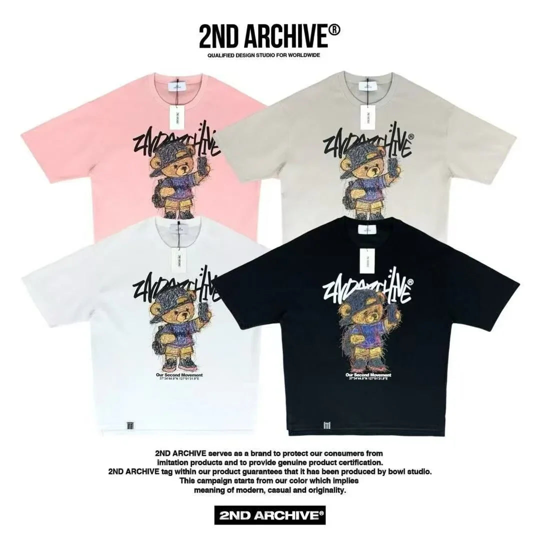 韓國直送🇰🇷 2ND ARCHIVE Bear Street Style T-shirt - HLY &amp; CHOCCICO