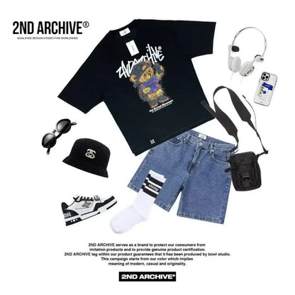 韓國直送🇰🇷 2ND ARCHIVE Bear Street Style T-shirt - HLY &amp; CHOCCICO