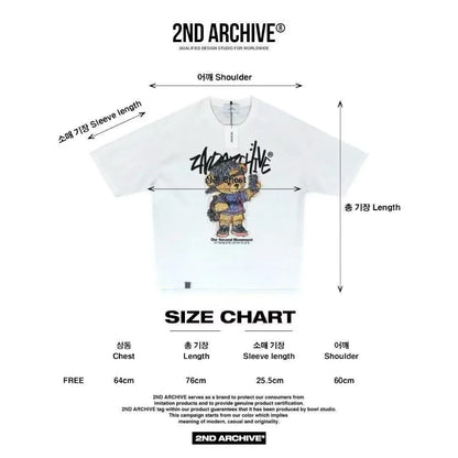 韓國直送🇰🇷 2ND ARCHIVE Bear Street Style T-shirt - HLY &amp; CHOCCICO