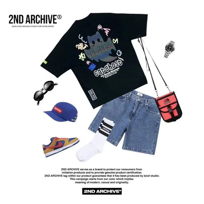 韓國直送🇰🇷 2ND ARCHIVE Bear Street Style T-shirt - HLY &amp; CHOCCICO